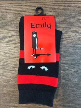Deadstock Emily the Strange Women’s Black & Red Striped Socks